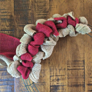 How To Make a Patriotic Burlap Wreath Halfway