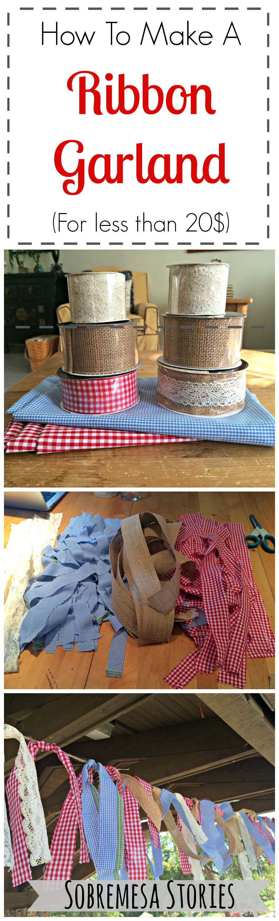 How To Make A Ribbon Garland Sobremesa Stories