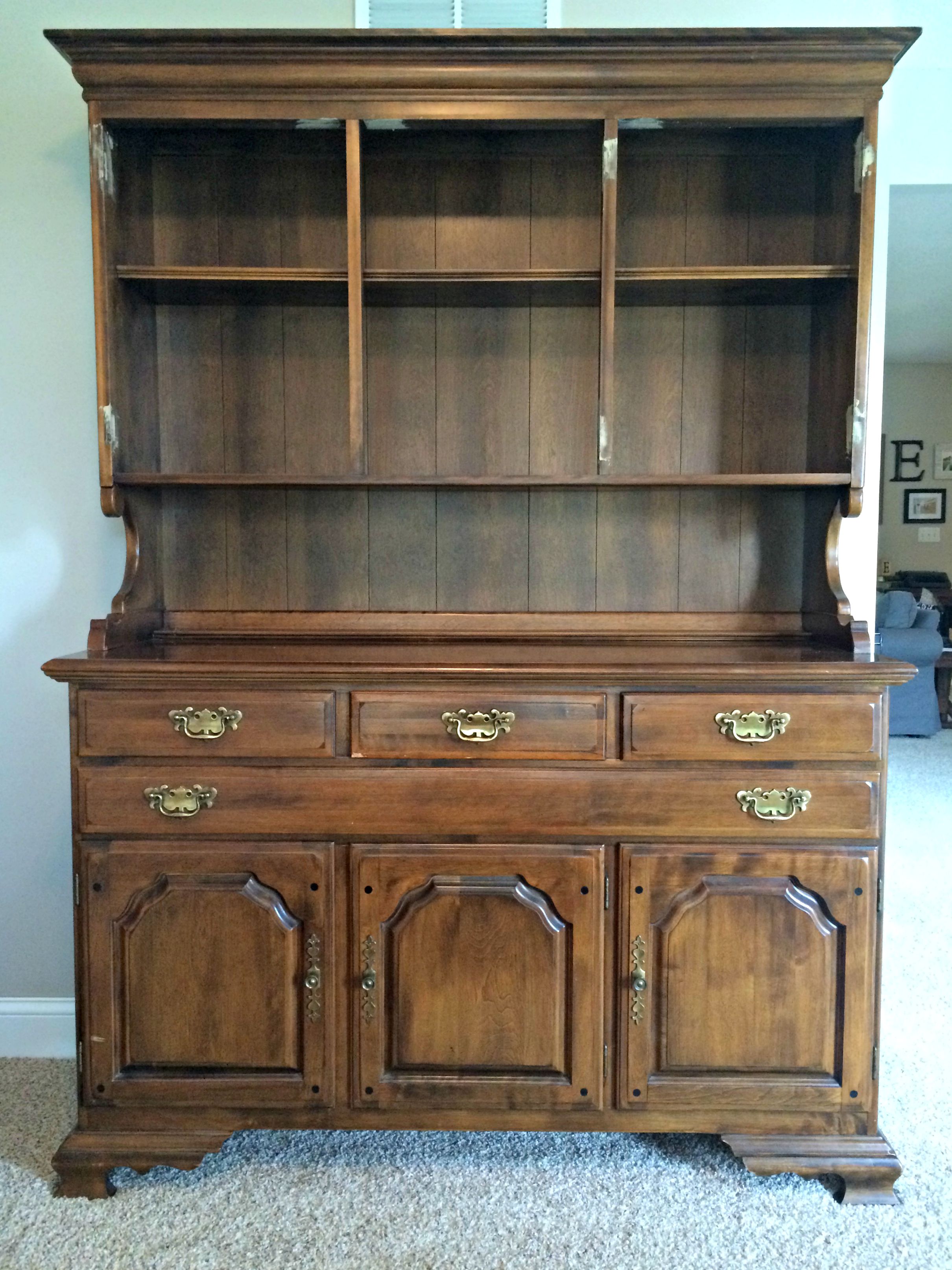 How To Paint And Distress A Wood Hutch Before