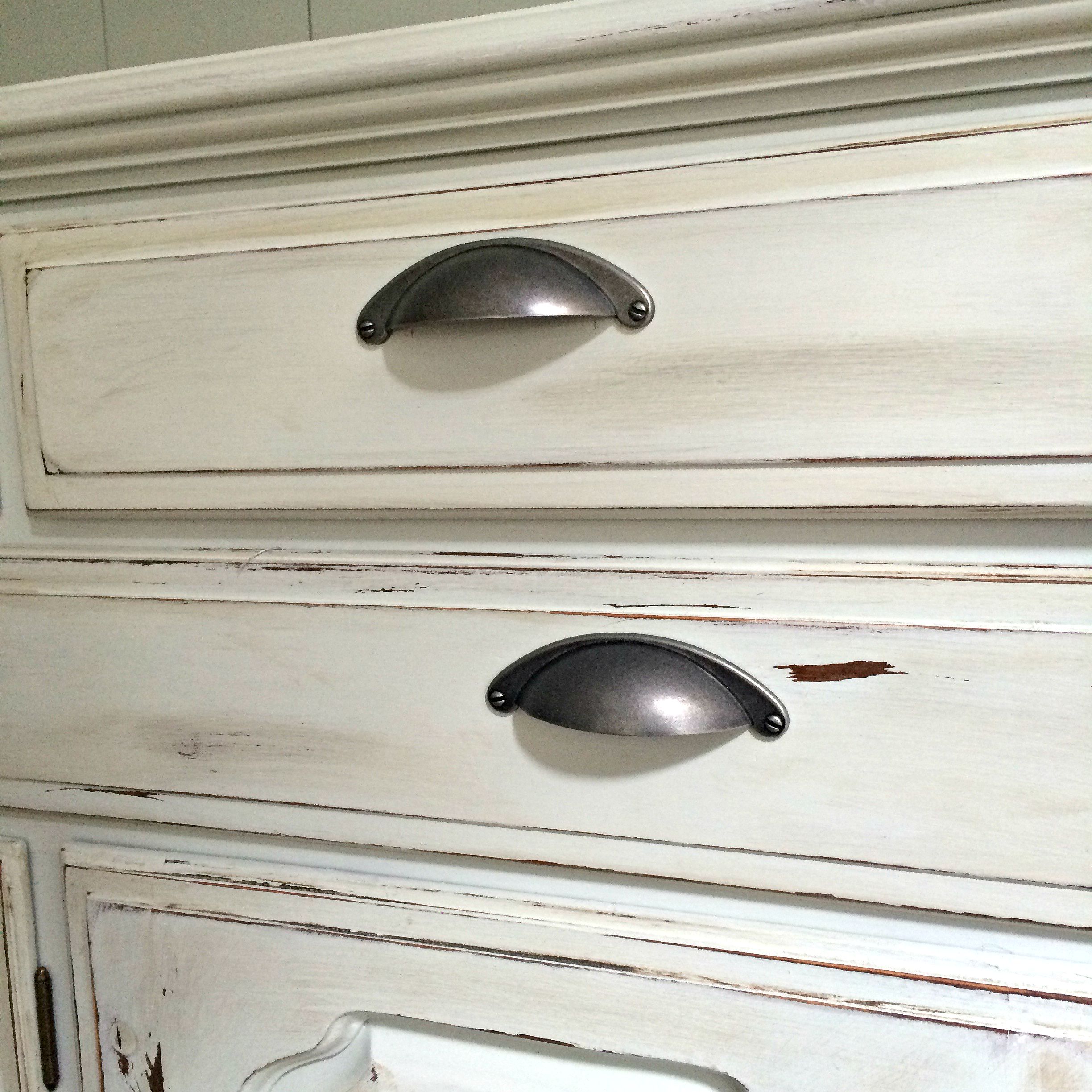 How To Paint And Distress A Wood Hutch Hardware