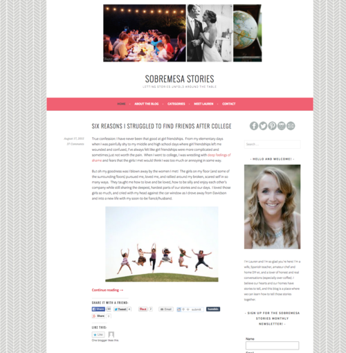 Original Blog Design