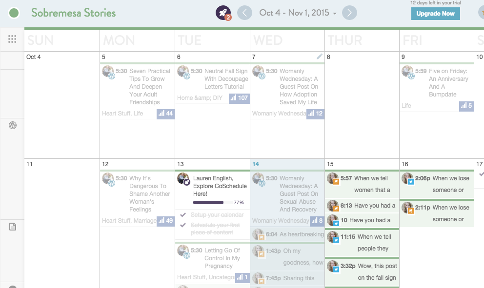 Coschedule Screenshot