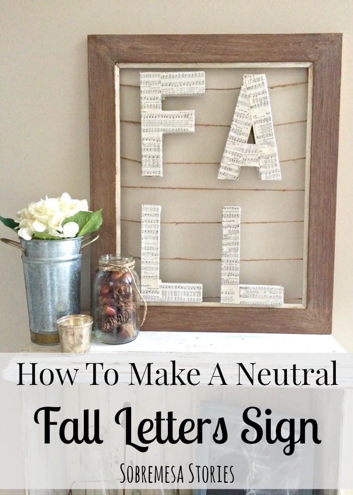 This neutral fall sign is a unique project to add some cozy charm to your fall decor! And so easy too!