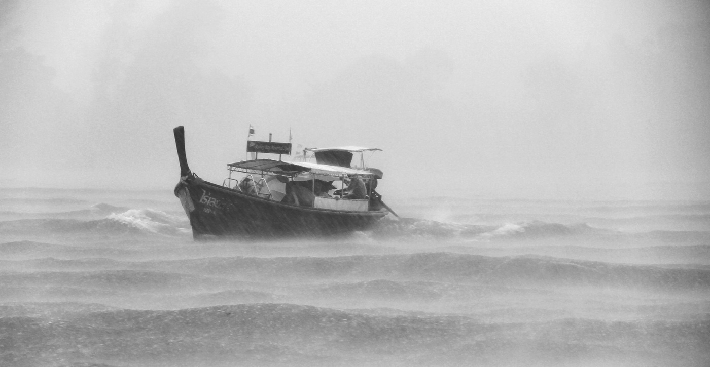 Boat In Storm