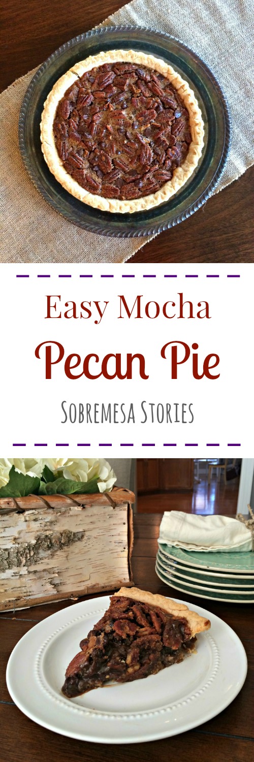 This delicious mocha pecan pie recipe is SO easy to make and full of chocolate, pecan, and coffee flavors. A must-try for Thanksgiving and Christmas!