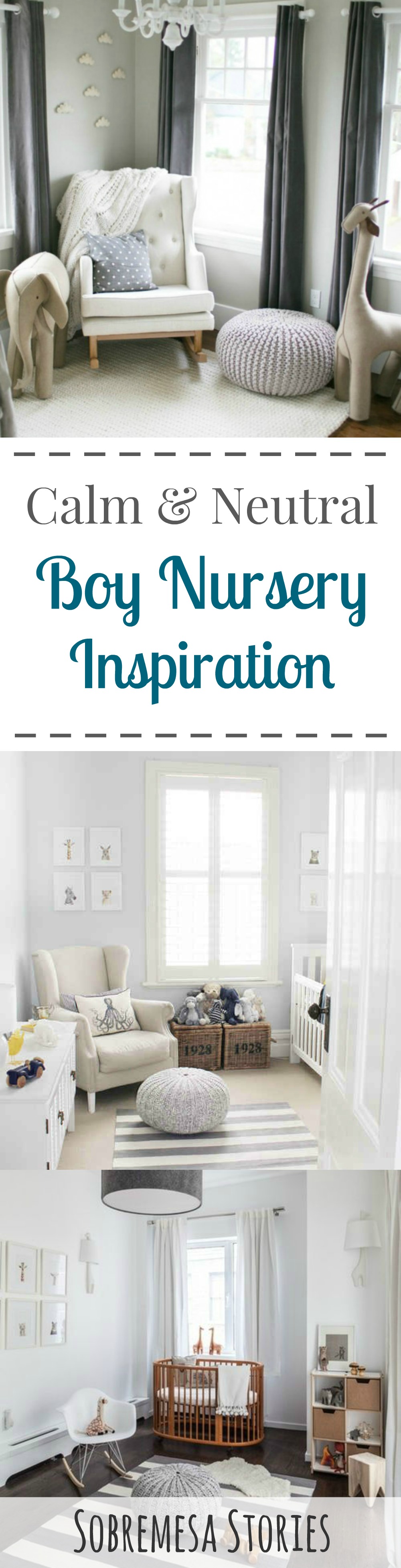 Gorgeous neutral gray boy nursery ideas - perfect if you're expecting a little man but want a crisp and calm nursery space!