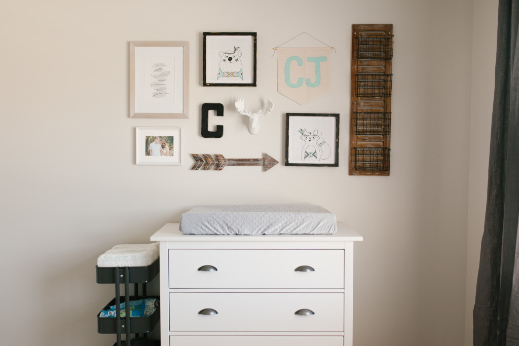 Caleb's Rustic Neutral Nursery Reveal With White, Gray, and Wood Accentsand Rustic Woodland Gallery Wall