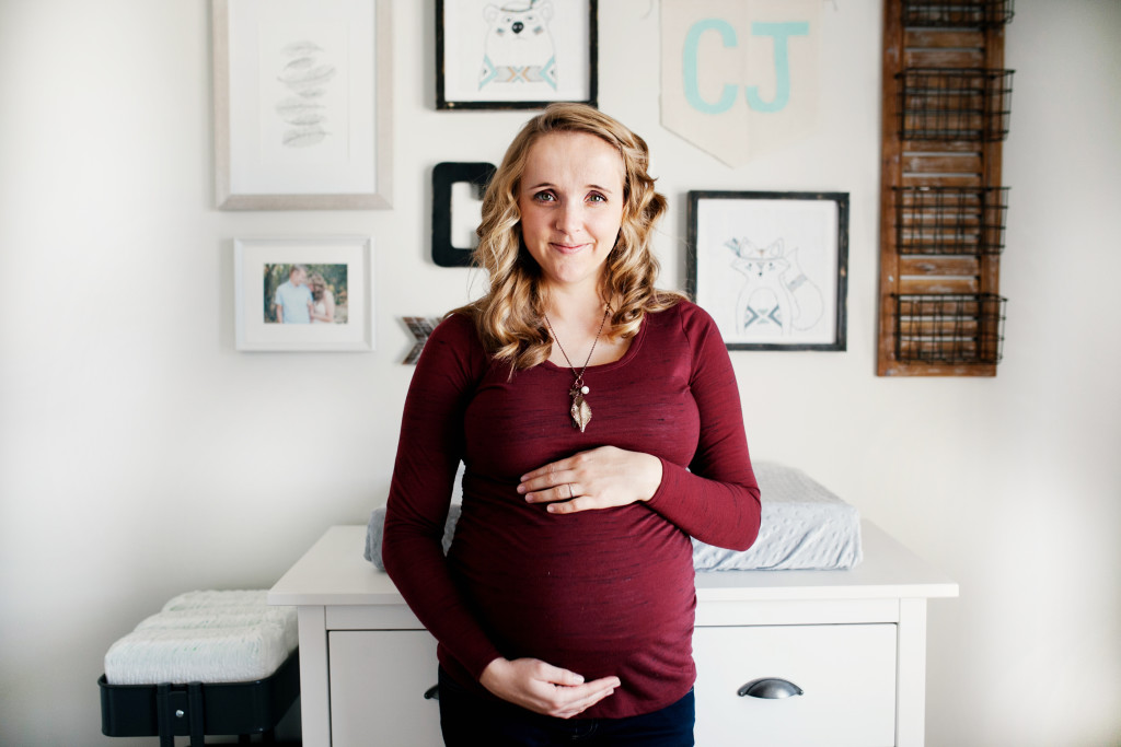 Cozy Winter Maternity Pictures Nursery