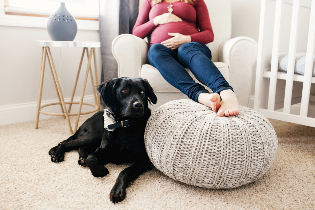 Cozy Winter Maternity Pictures Nursery