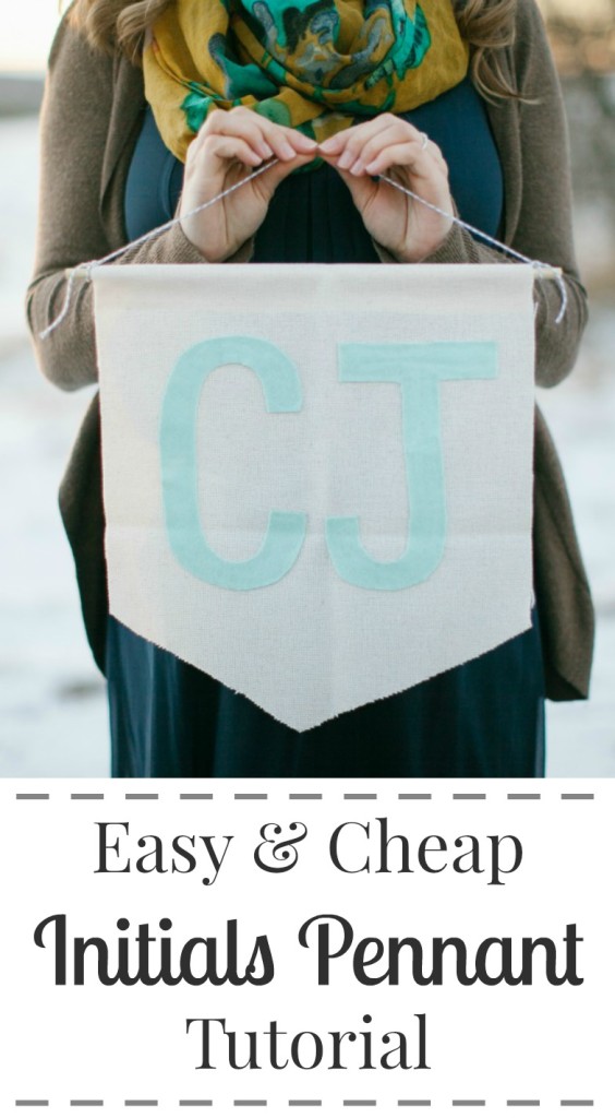 Cheap and easy initials pennant tutorial - Such a cute and easy project for a baby or kids room!