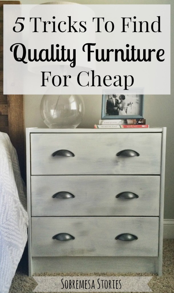 Great tips on how to find beautiful quality furniture for cheap! You've got to try these if you're looking to buy some furniture for your home!