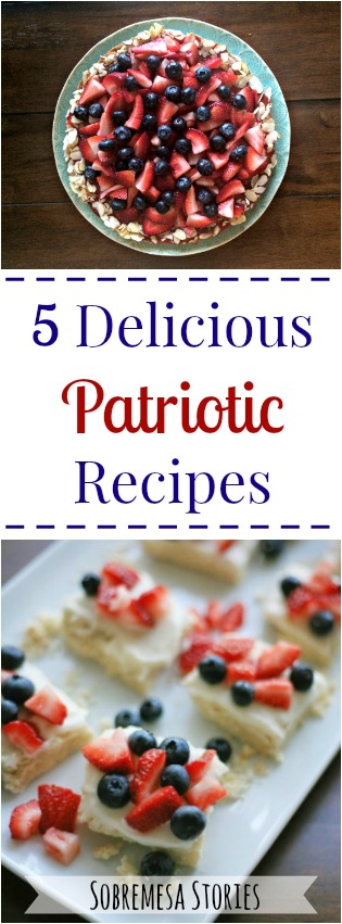 Five delicious and easy patriotic recipes - perfect for Memorial Day or 4th of July parties!