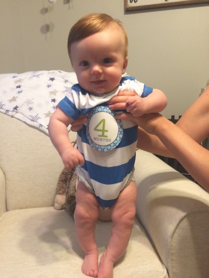 Caleb's 4 Month Update Standing