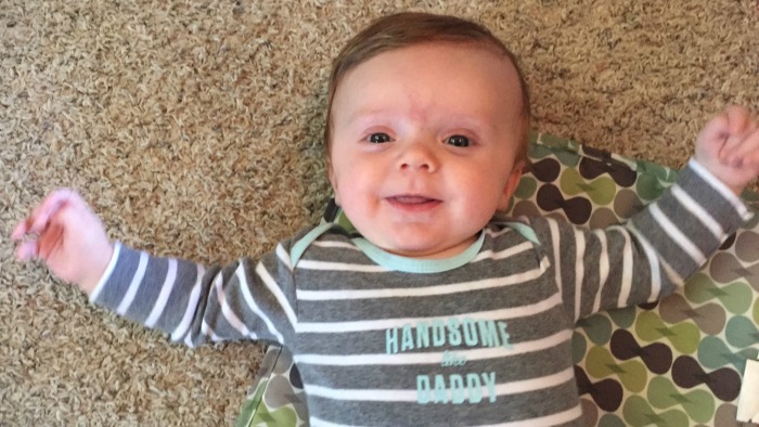 Caleb's Four Month Update Smiles