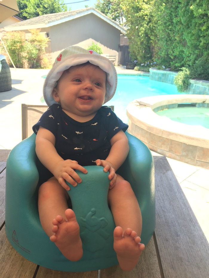 Caleb at the pool