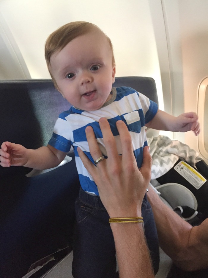 Caleb on Plane