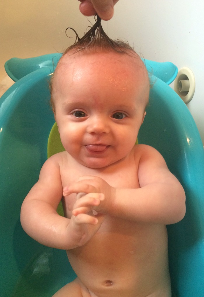 Caleb's Five Month Update Bath