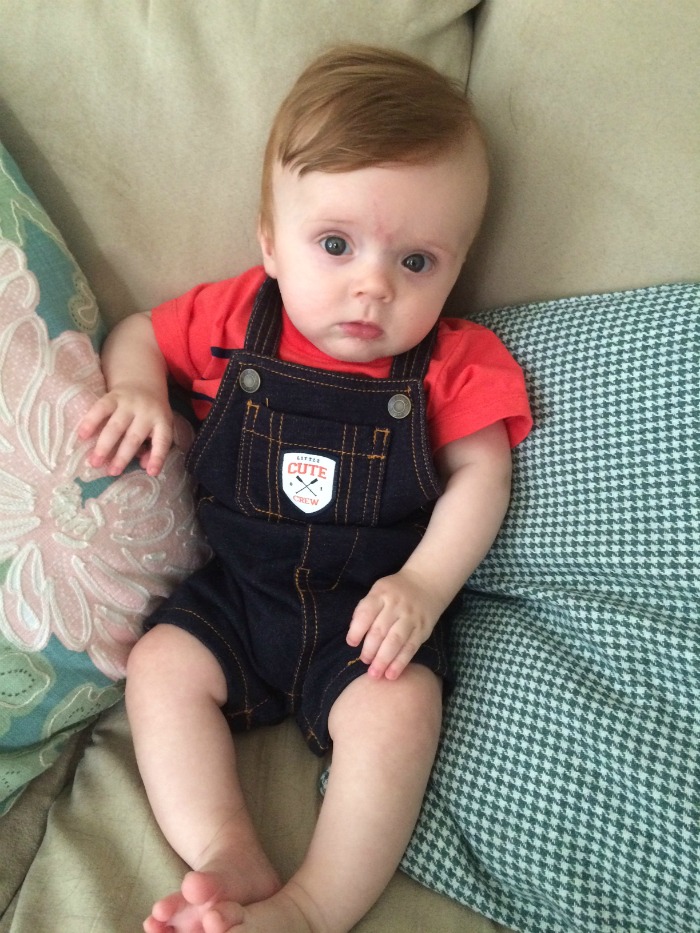 Caleb's Five Month Update Overalls
