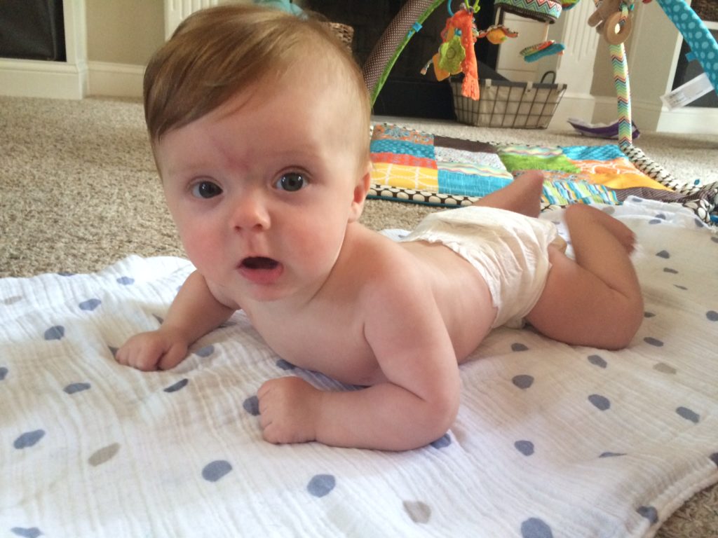 Caleb's Five Month Update Tummy Time