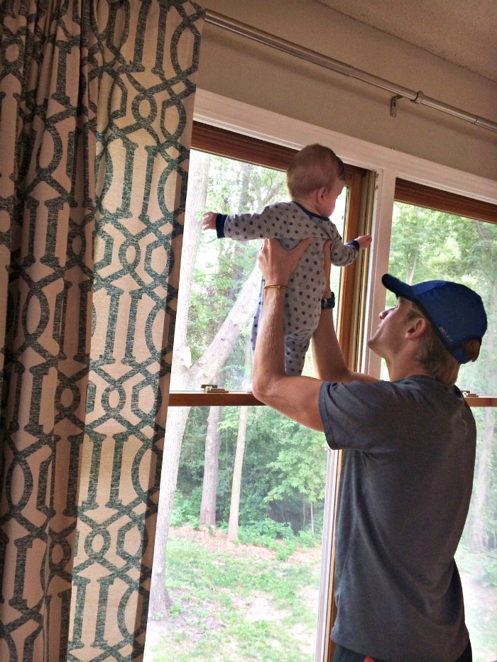 Caleb's SIx Month Update Daddy And Window