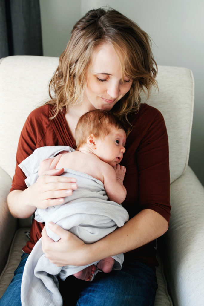 Notice the loosely wrapped blanket - swaddling is not a life skill of mine, apparently.