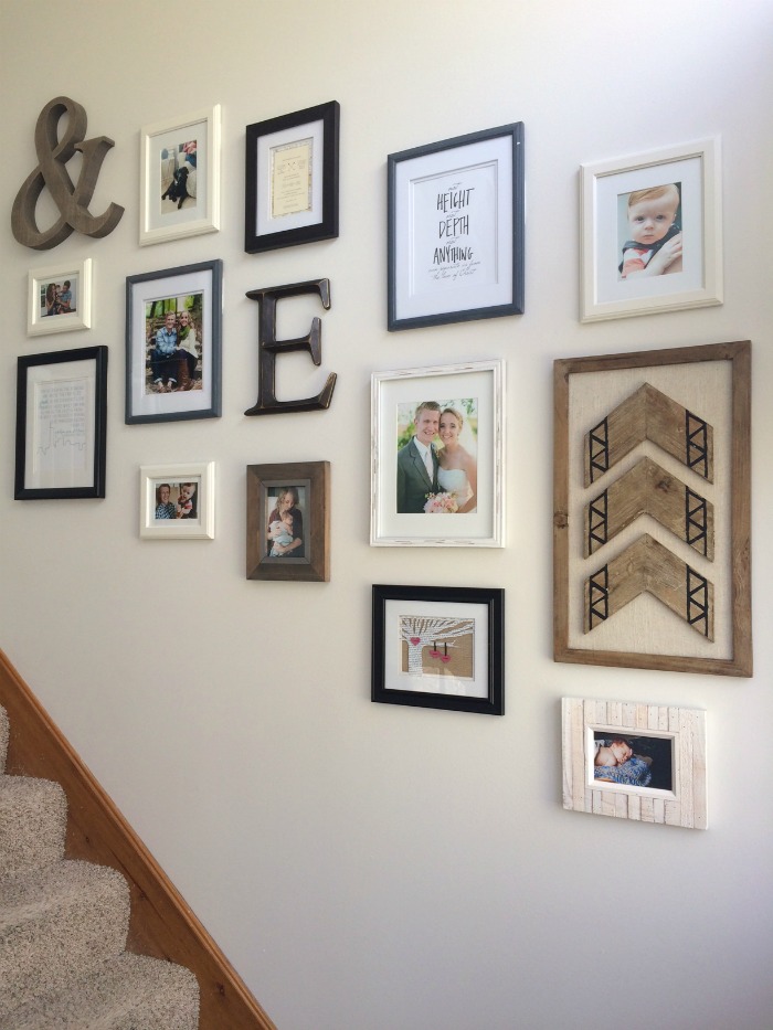 Our Staircase Gallery Wall Finished Product
