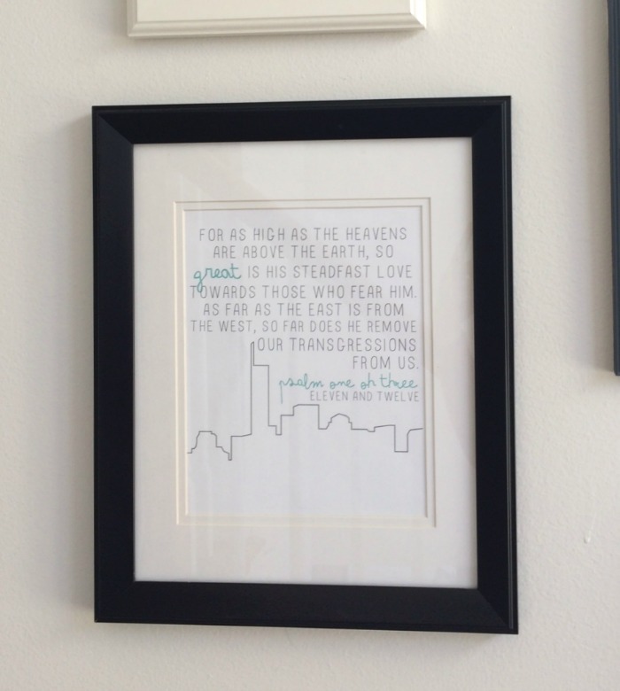 Our Staircase Gallery Wall Scripture Print