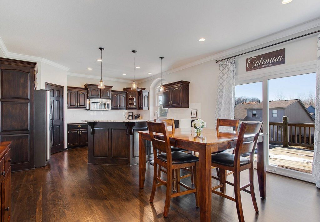 New House Eating Area And Kitchen