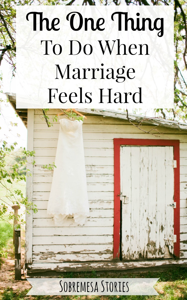 When marriage feels hard, this one thing can make all the difference. Great marriage advice here!